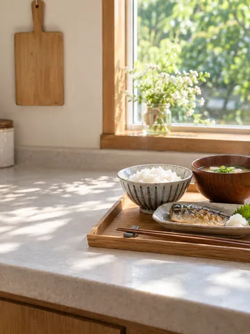 食事の膳と「食事ふり返り」のメモ