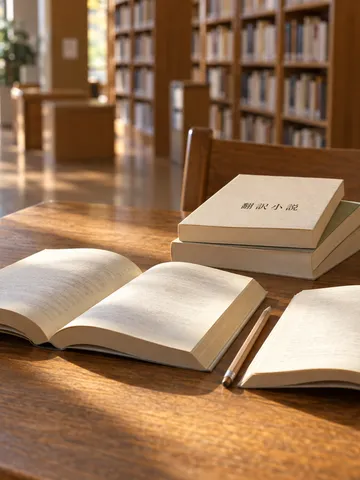 図書館の机で読み比べる2冊の翻訳書