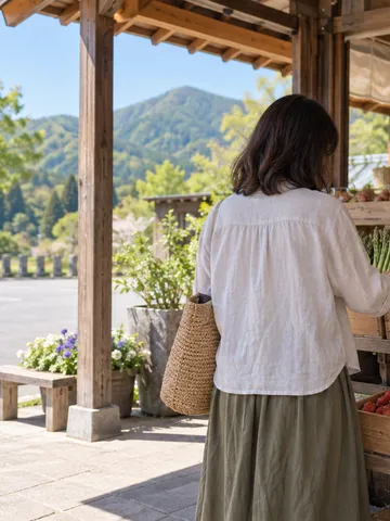 道の駅の売り場に並ぶ春野菜