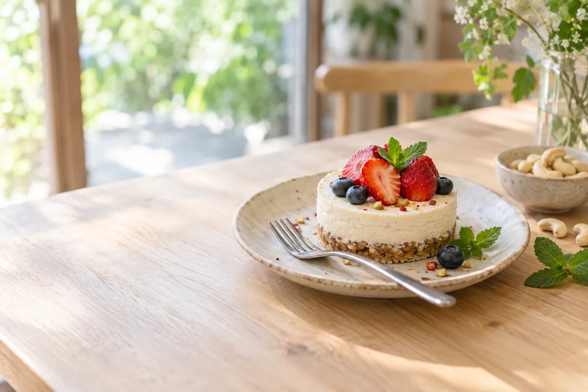 カフェのカウンターに置かれた果物のロースイーツ