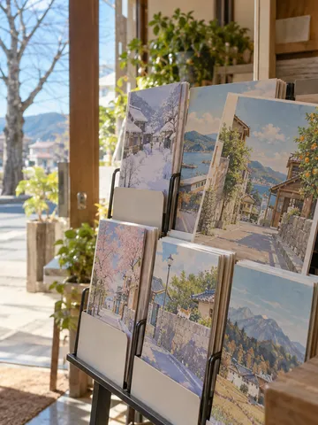 書店の棚でタウン情報誌を手に取る手元