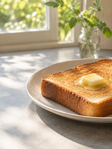 バターが溶けるトーストとじゃがバター